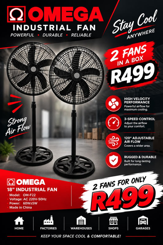 Omega 18" fan set (2pc)